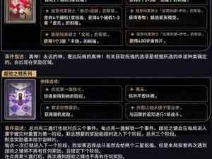 《全面解析：崩坏星穹铁道模拟宇宙全事件收集介绍，探索未知的宇宙奇遇》