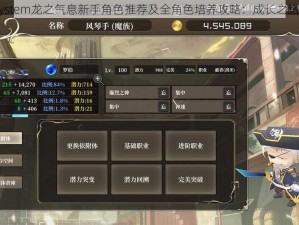 DBsystem龙之气息新手角色推荐及全角色培养攻略：成长之路指南