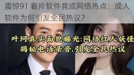 震惊91 看片软件竟成网络热点：成人软件为何引发全民热议？