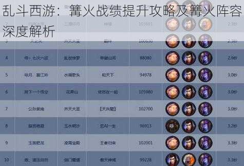 乱斗西游：篝火战绩提升攻略及篝火阵容深度解析
