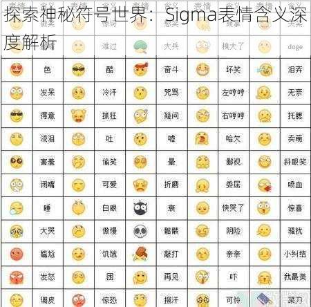 探索神秘符号世界：Sigma表情含义深度解析