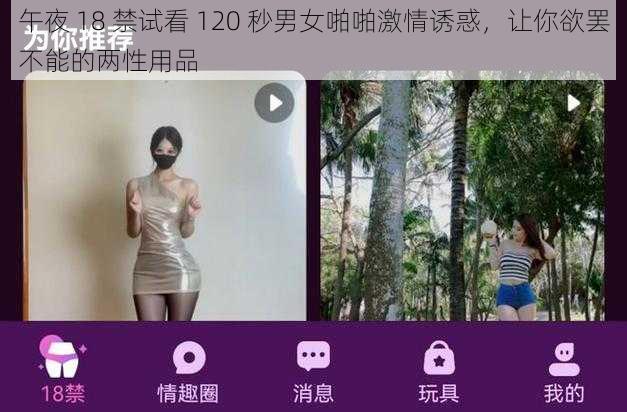 午夜 18 禁试看 120 秒男女啪啪激情诱惑，让你欲罢不能的两性用品