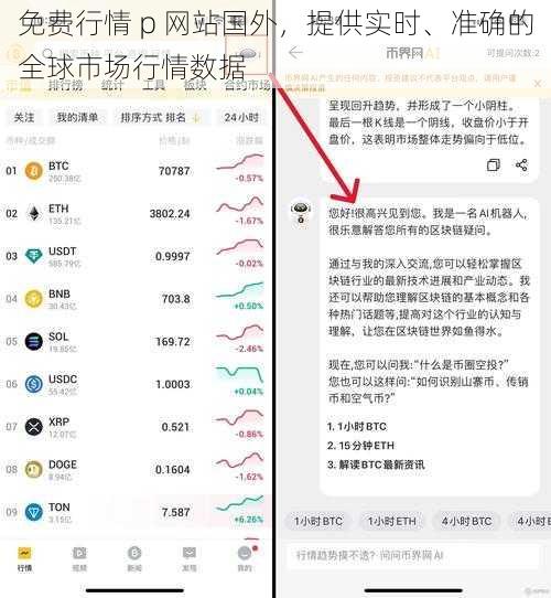 免费行情 p 网站国外，提供实时、准确的全球市场行情数据