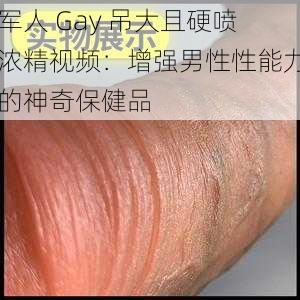 军人 Gay 吊大且硬喷浓精视频：增强男性性能力的神奇保健品