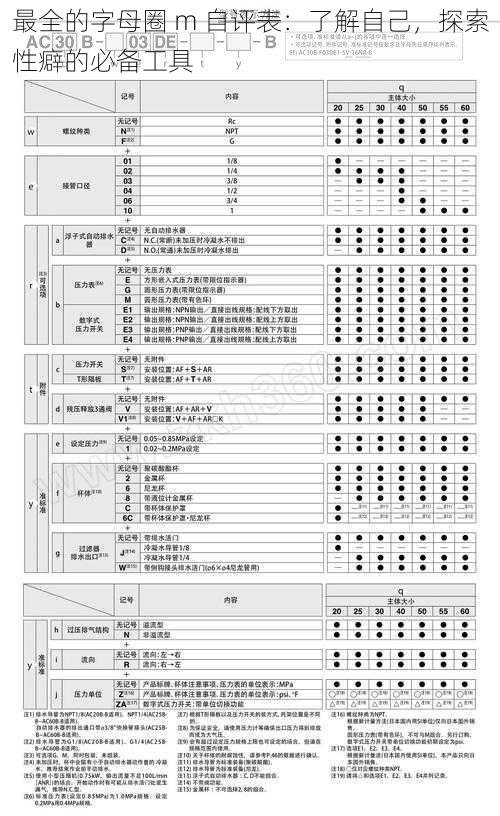 最全的字母圈 m 自评表：了解自己，探索性癖的必备工具