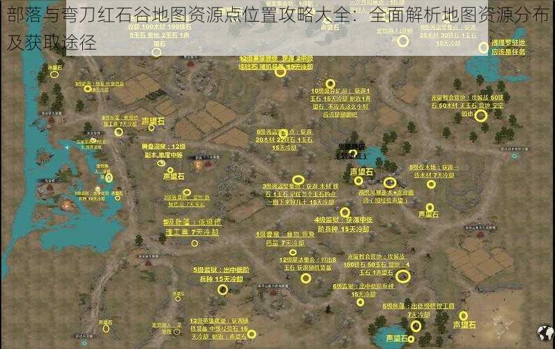 部落与弯刀红石谷地图资源点位置攻略大全：全面解析地图资源分布及获取途径