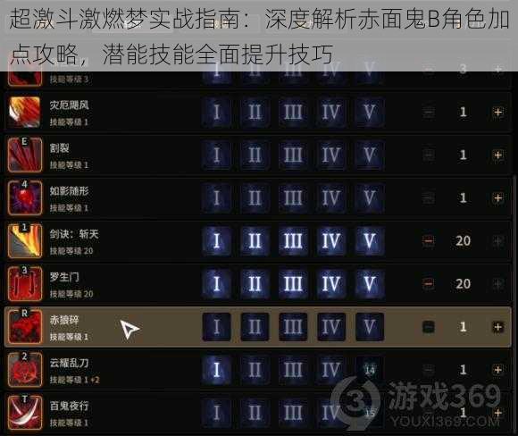 超激斗激燃梦实战指南：深度解析赤面鬼B角色加点攻略，潜能技能全面提升技巧
