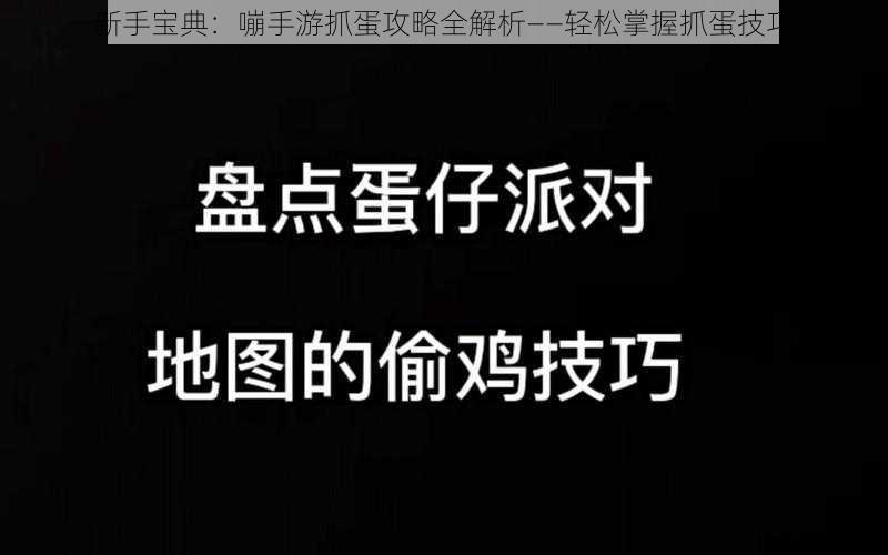 新手宝典：嘣手游抓蛋攻略全解析——轻松掌握抓蛋技巧