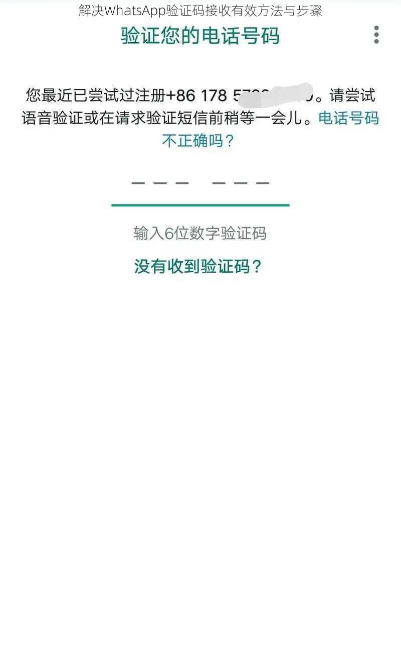 解决WhatsApp验证码接收有效方法与步骤