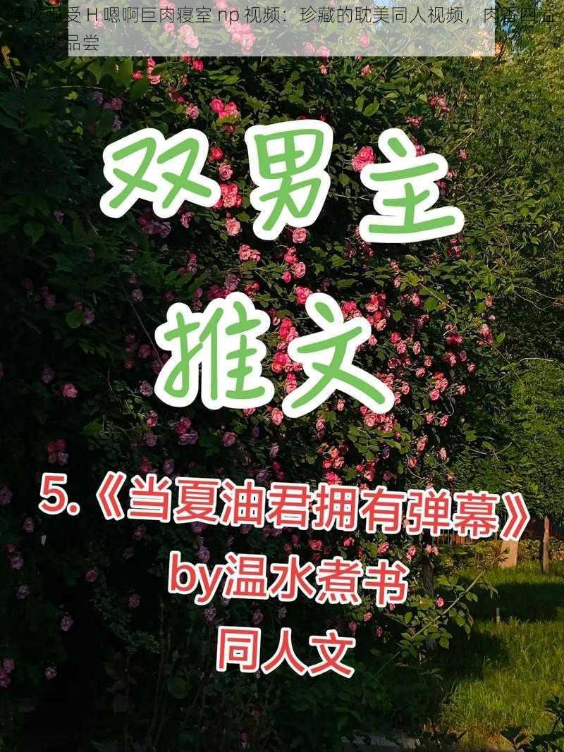 猛攻强受 H 嗯啊巨肉寝室 np 视频：珍藏的耽美同人视频，肉香四溢，快来品尝